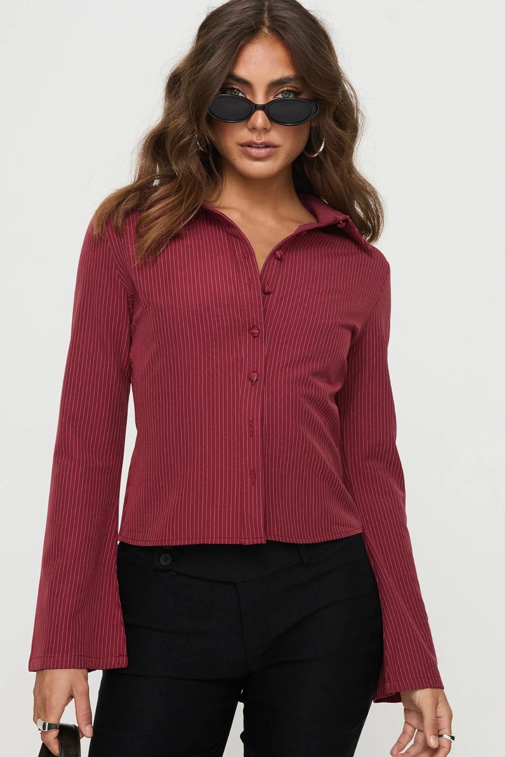Anni krijtstreep shirt