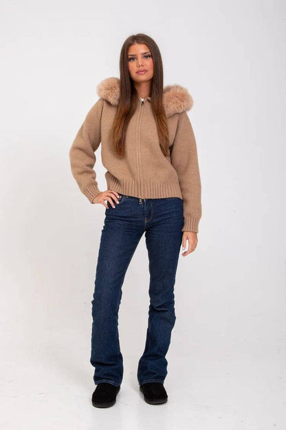 Fiva Fur Fluffer Coat Alpha Aura Beige S 