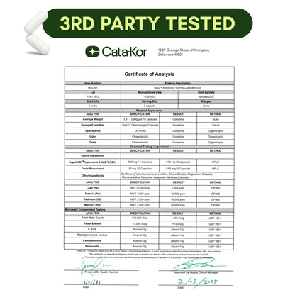 Cata-Kor NAD Supplement | 500mg