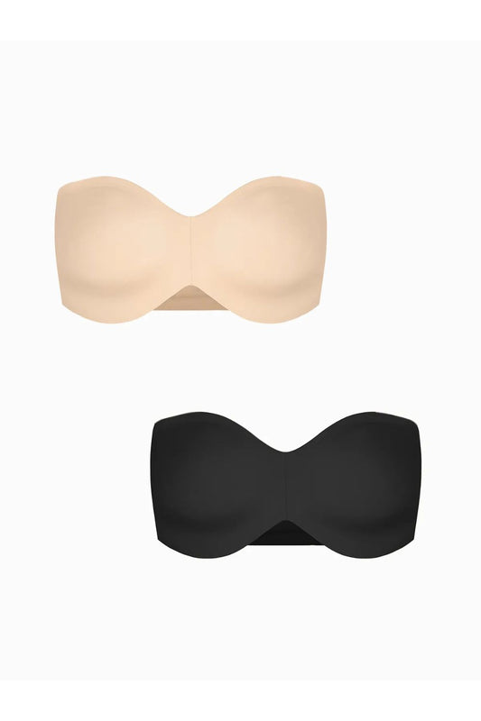 Push-Up Unlined Underwire Strapless Bra Bundle Alpha Aura 