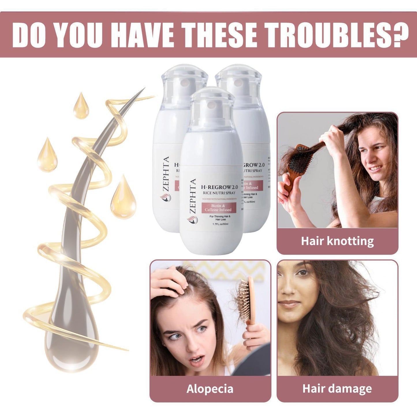 Hair Regrowth Rice Nourishing Spray